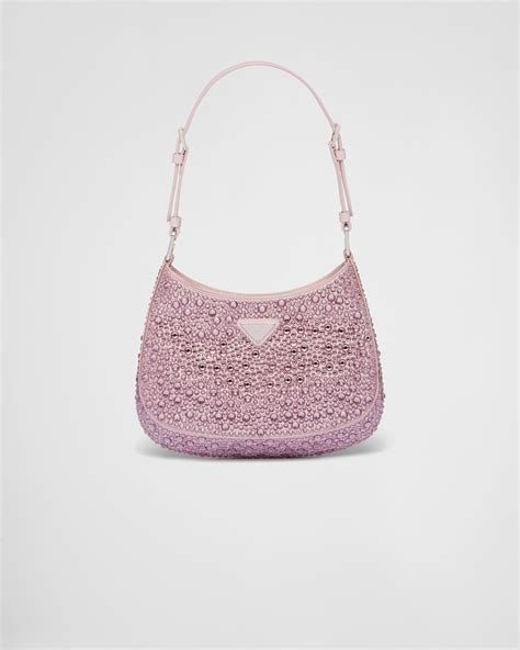 pink prada rhinestone bag|bedazzled Prada bag.